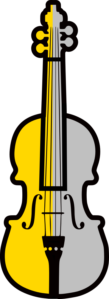 Inkscape ヴァイオリン高齢者のロゴっぽいものを作ってみる Issaku Dtm